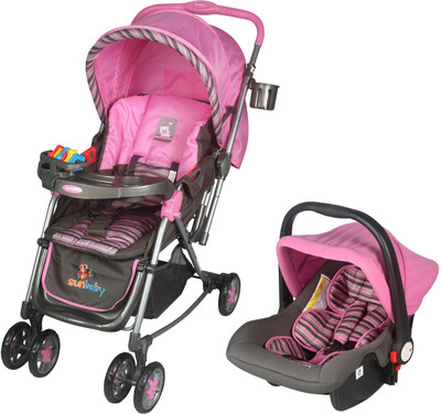

Sunbaby Rocking Travel System Stroller(3, Pink)