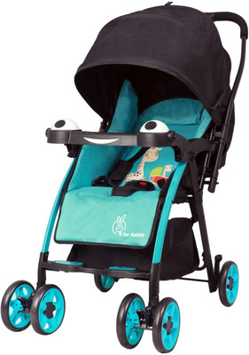 

R for Rabbit Poppins Pram(Multi, Blue, Black), Black;blue