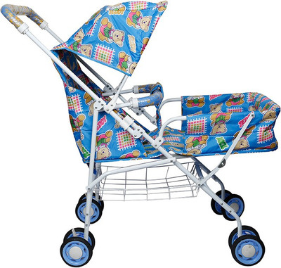 

Shishu.Online PRAM,NEVY BLUE PRINTED Pram(Multi, Blue)