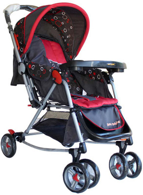 

Born Babies BABY STROLLER Pram(3, Red, Black), Black;red