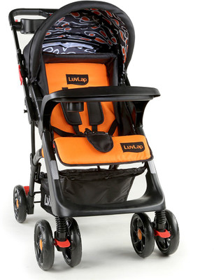 

LuvLap Sports Stroller - Black & Orange ( For babies upto 25kgs) Stroller(3, Black, Orange)