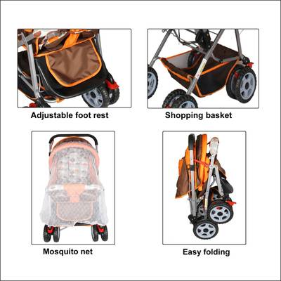 Toyhouse Standard Pram (Orange) 