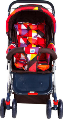 

MeeMee Baby Pram with Adjustable Seating Positions and Reversible Handle_Orange Pram(3, Orange)