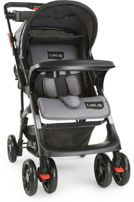 

LuvLap Baby Sports Stroller - Grey & Black� Stroller(3, Grey, Black), Black;grey