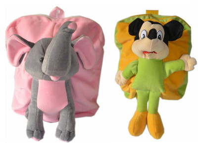

MGP Creation Premium Play School Elephant & Full Micky Bag - 14 inch(Multicolor)