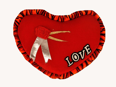 

Riya Enterprises Love Tiger Cushion & Pillow - 32 cm(Red)