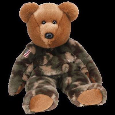 

TY Beanie Babies Hero The Bear (W/ Usa Flag)(Brown)