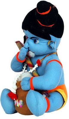 Turban Toys Makhan Chor Indian God Soft Krishna Large 14 inch Blue Turban Toys Soft Toys