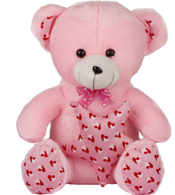 

Lata Valentine Pink Teddy With Star - 35 cm(Pink)