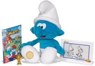 

The Smurfs Smurfs 50Th Anniversary Plush With Sound And Collector(Blue)