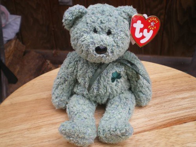 

TY Beanie Babies Shamrock The St Patricks Day Bear(Grey)