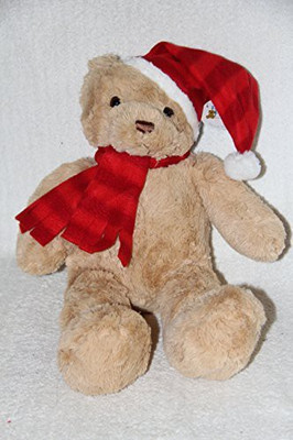 

Beverly Hills Teddy Bear Company Tan Plush Santa Christmas Bear 17"(Brown)
