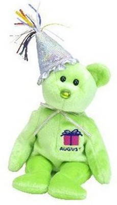 

TY Beanie Babies Original Happy Birthday (August)(Green)