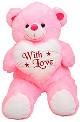 

Gleam Star Pink-5-feet-teddy-bear-soft-toy-with-Heart - 60 inch(Pink)