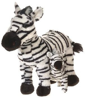 

Fiesta Toys Mama Zebra With Ba Plush Animal 12" - 11.2 inch(White)