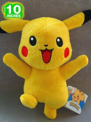 Pokemon Happy Pikachu Plush 10Inch - 9 inch(Yellow)