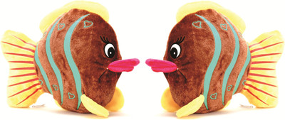 

Skylofts Cute Fluffy Fishy Soft toy (Pack of 2) - 30 cm(Multicololor)