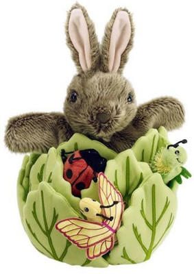 

The Puppet Company Hideaway Puppet Collection'S Rabbit In A Lettuce With 6(Green)