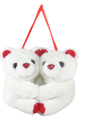 Tickles Hanging Loveable Couple Teddy 10 cm White Tickles Soft Toys