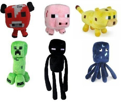 

Minecraft Plush Set Of 6(Black)