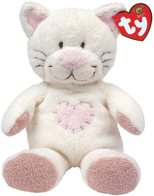 

ty Kithugs 9" Cat With Rattle - 95 inch(White)
