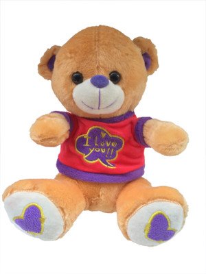 

Bubble Hut Love You teddy Soft Toy - 30 cm(Red)