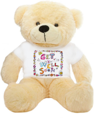 

Grab A Deal Big Teddy Bear wearing a Get Well Soon T-shirt - 24 inch(Beige, Orange)