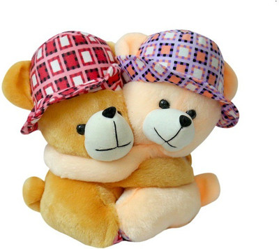 

Sana Teddy Pair With fancy hat cm 30 - 28 cm(Multicolor)
