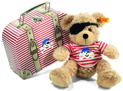

Steiff Fynn Teddy Bear Pirate In Suitcase - 15.7 inch(Brown)