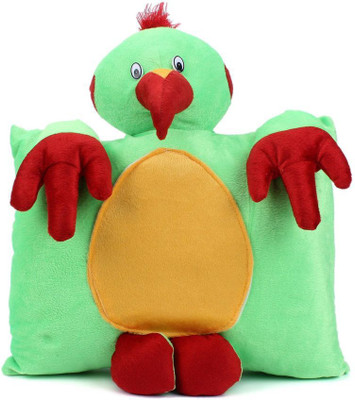 

Tickles Parrot Cushion - 33 cm(Green)