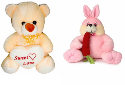

Deals India Deals India George Teddy Bear - 30 cm And Bunny With Carrot (35 cm) - 30 cm(Multicolor)