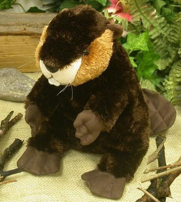 

Wishpets 10" Sitting Beaver Plush(Brown)