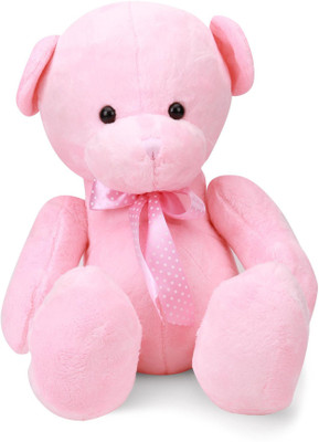 

Starwalk Bear Plush With Polka Dotted Bow Baby - 40 cm(Pink)