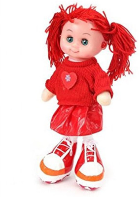 

PIST Soft Toys Musical Doll with LED light - 35 cm(Red)