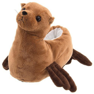 

Wishpets Brown Sea Lion Animal Slippers - 10 inch(Brown)