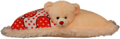 

Funtastik Beige Cute Puppy Pillow Cum Soft Toy - 45 cm - 45 cm(Beige)