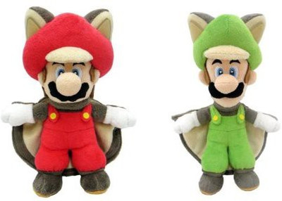 

Little Buddy Mario Plush Doll Set Of 2 Flying Squirrel Mario & Squirrel(Green)