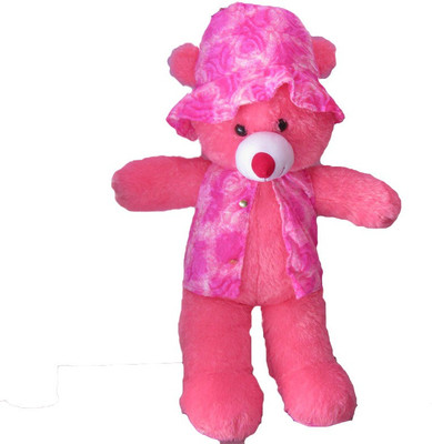 

soniya Enterprises TEDDY BEAR WITH CAP - 120 cm(PINK)