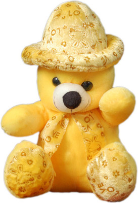 

VRV Soft Yellow Love Teddy Bear with Cap - 32 cm(Yellow)