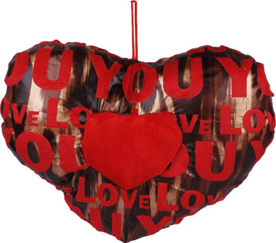 

Dayzee Valentines Brown Red Heart - 32 cm(Brown[[Red)