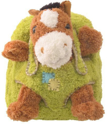 Kreative Kids Kids Adorable Green Backpack With Horse Stuffie(Green)