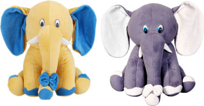 

Alexus Peach Grey Elephant - 32 cm(Multicolor)