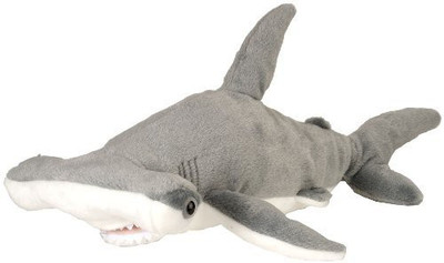 Wild Republic Aq Shark Hammerhead Adult Plush - 13 inch(Grey)