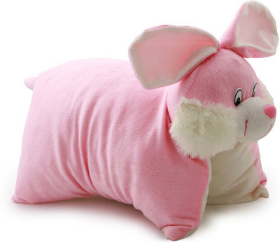 

Annie Teddy Pillow Stuff Toy Folding Cushion Rabbit - 10 cm(Pink)