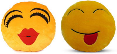 

Deals India Deals India Kiss Smiley and tougue out Smiley Cushion - 35 cm(smiley3&C)Set of 2 - 35 cm(Yellow)