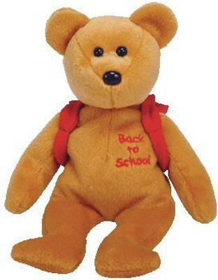 

ty Books The Bear Red Backpack And "Back To School"(Brown)