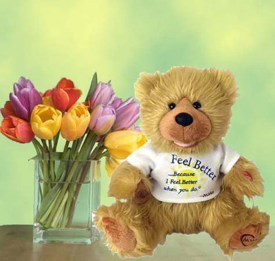 

Chantilly Lane 12" Noah Bear "Feel Better" - 24 inch(Brown)