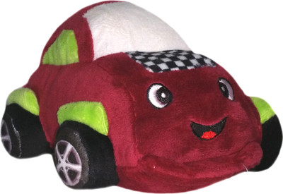 

Soft Buddies Plush Toy Sports Car - 4 inch(Red)
