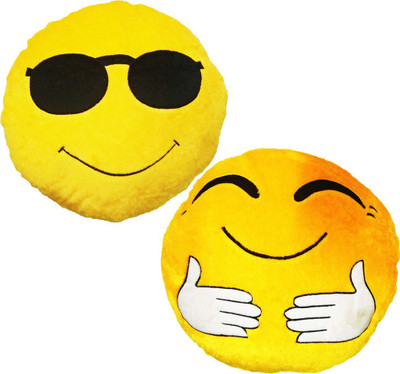

Golddust VKI2E Smiley Emoticon Decorative Cushion - 15 inch(Multicolor)