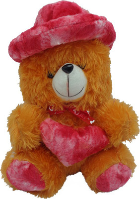 

Art N Hub Cap Teddy With Heart (H-38cm) - 38 cm(Brown)